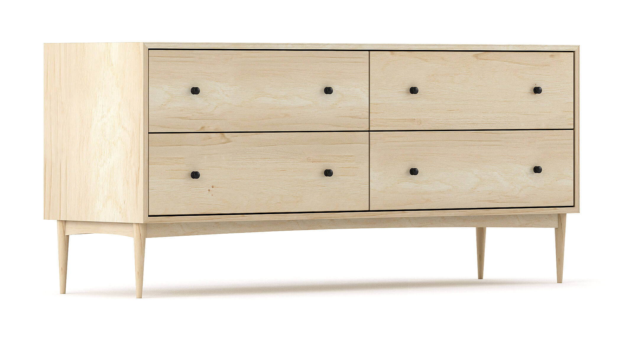 Atten 4-Drawer Wide Dresser