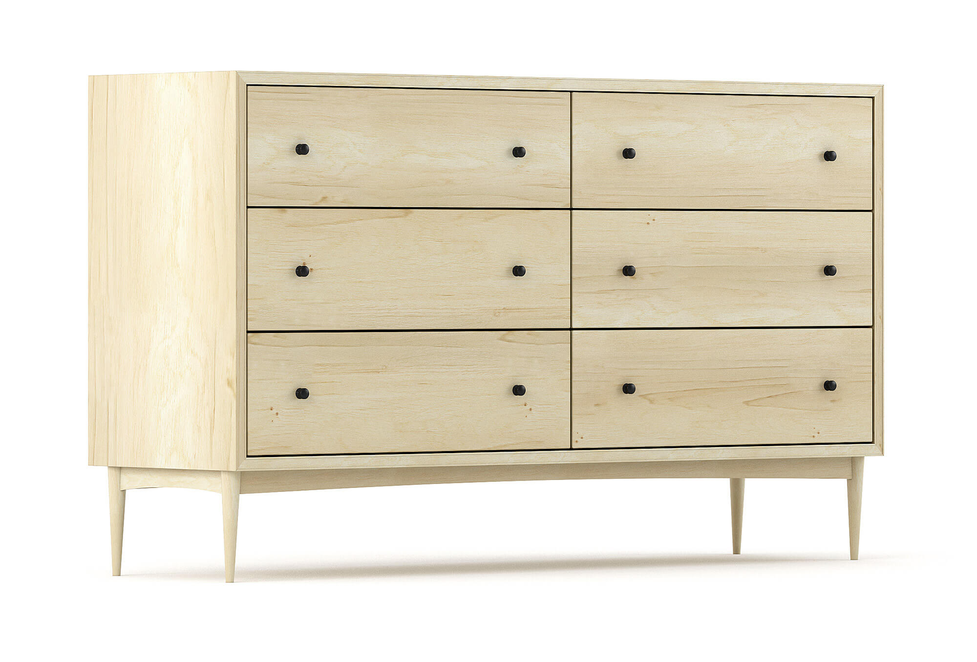 Atten 6-Drawer Wide Dresser