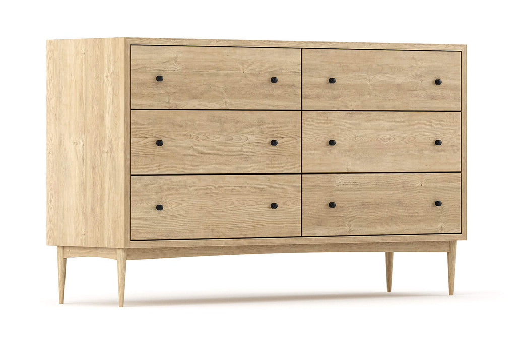 Atten 6-Drawer Wide Dresser