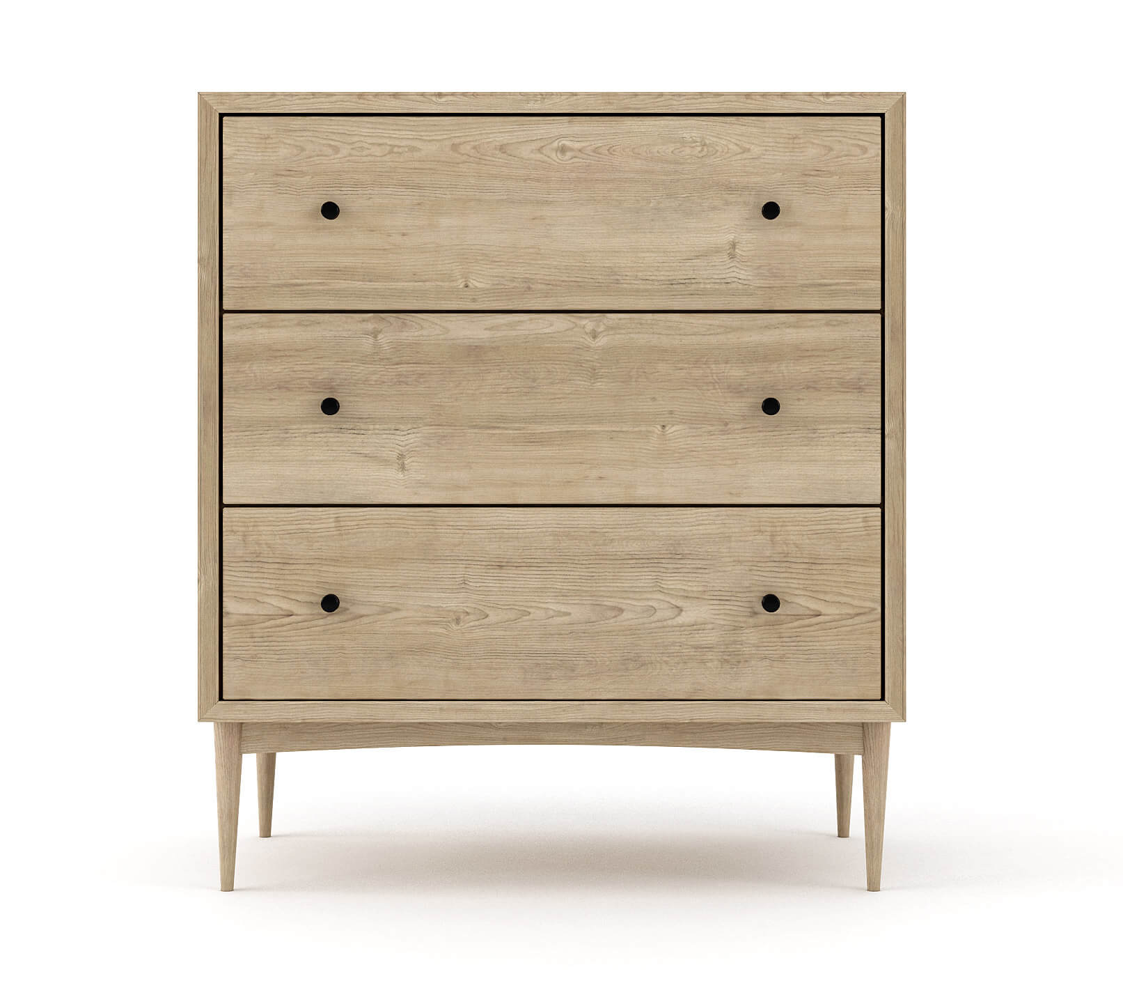 Atten 3-Drawer Tall Dresser
