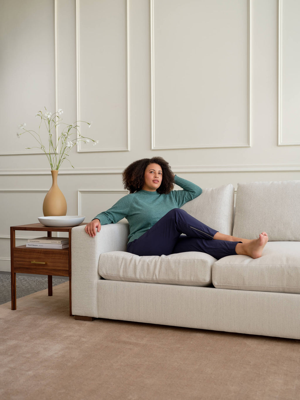 Rio Plush Corner Sectional in Natural Latex
