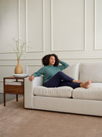 Rio Plush Chaise Sectional in Natural Latex