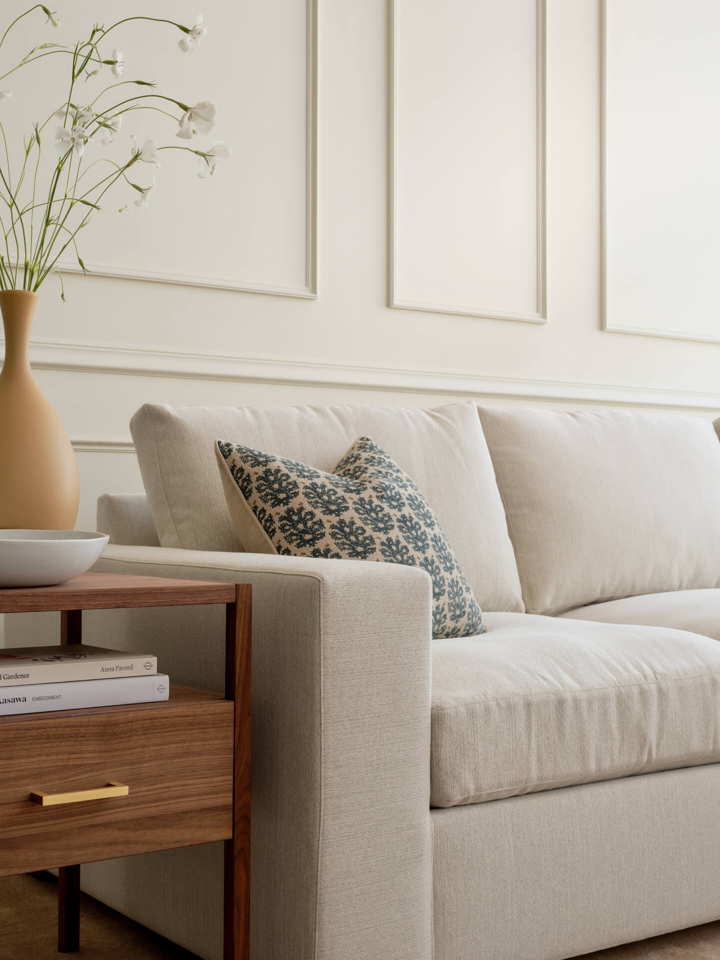 Rio Plush Bumper Sectional in Natural Latex