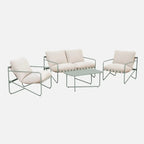 Alcamo Salon de jardin acier 4 places