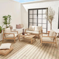 Aliste Salon de jardin bois d'acacia et cordes 4 places