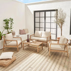 Aliste Salon de jardin bois d'acacia et cordes 4 places