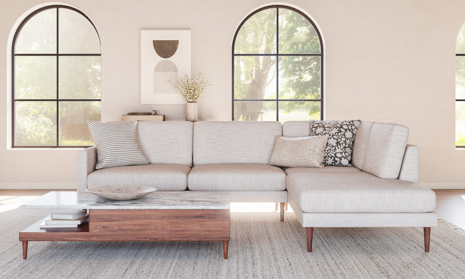 Sino Large Rectangular Coffee Table