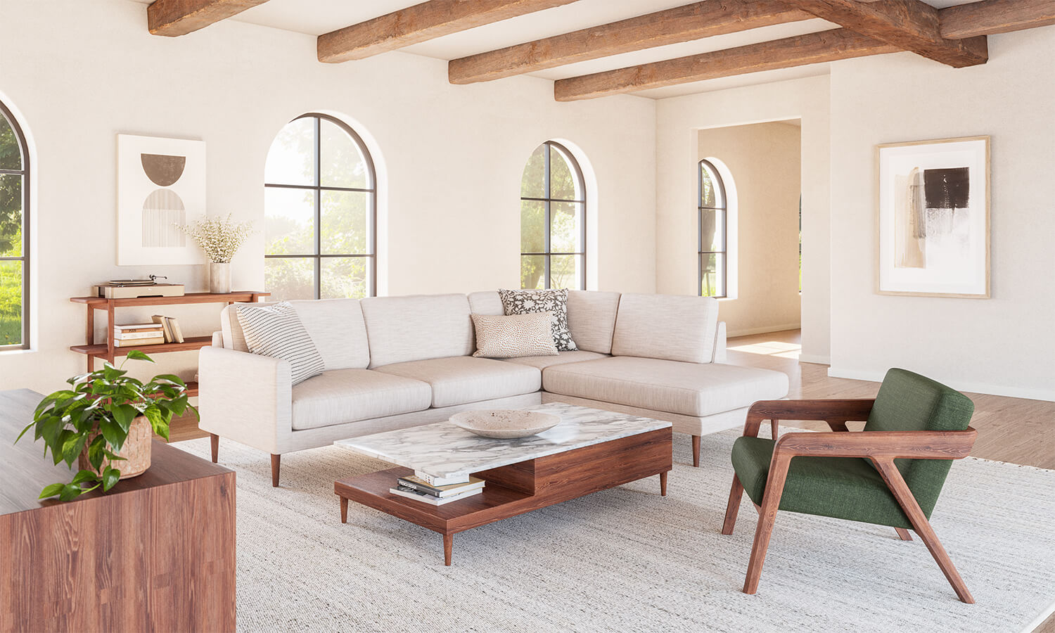 Sino Large Rectangular Coffee Table