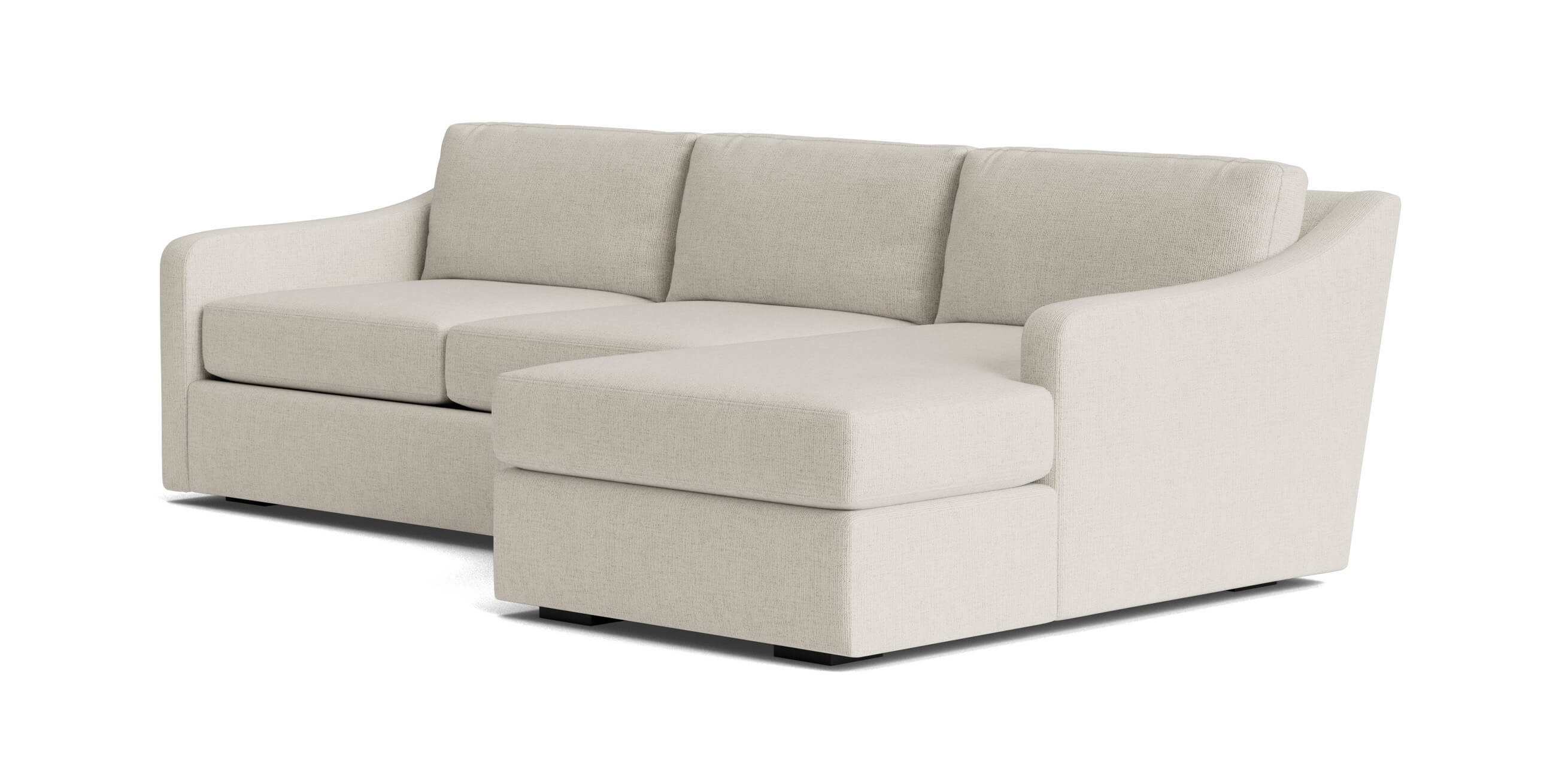 Meera Chaise Sectional in Natural Latex