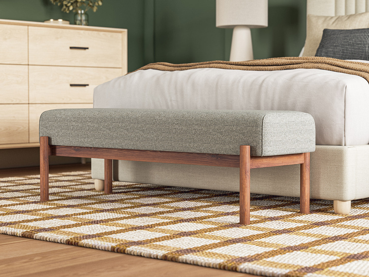 Paloma Bench in Natural Latex