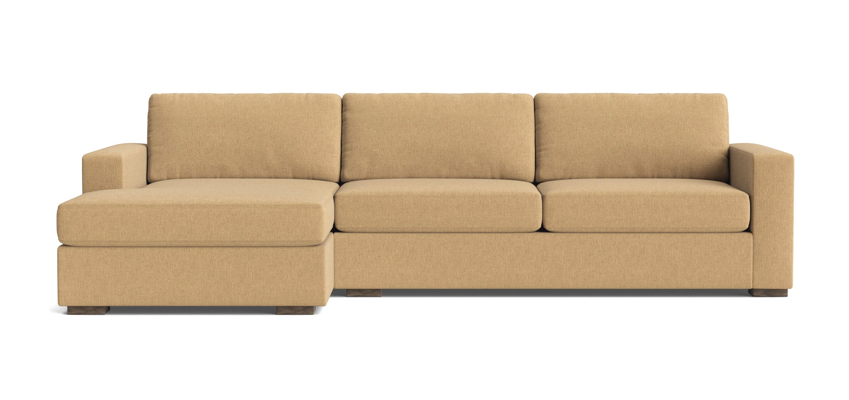 Rio Plush Chaise Sectional in Natural Latex