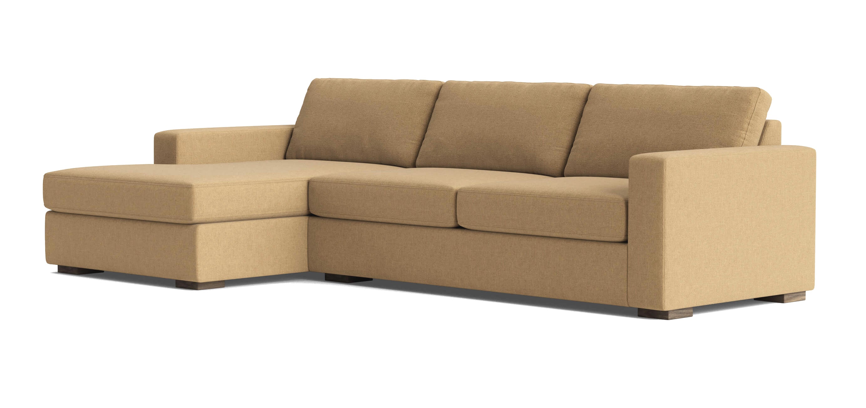Rio Plush Chaise Sectional in Natural Latex