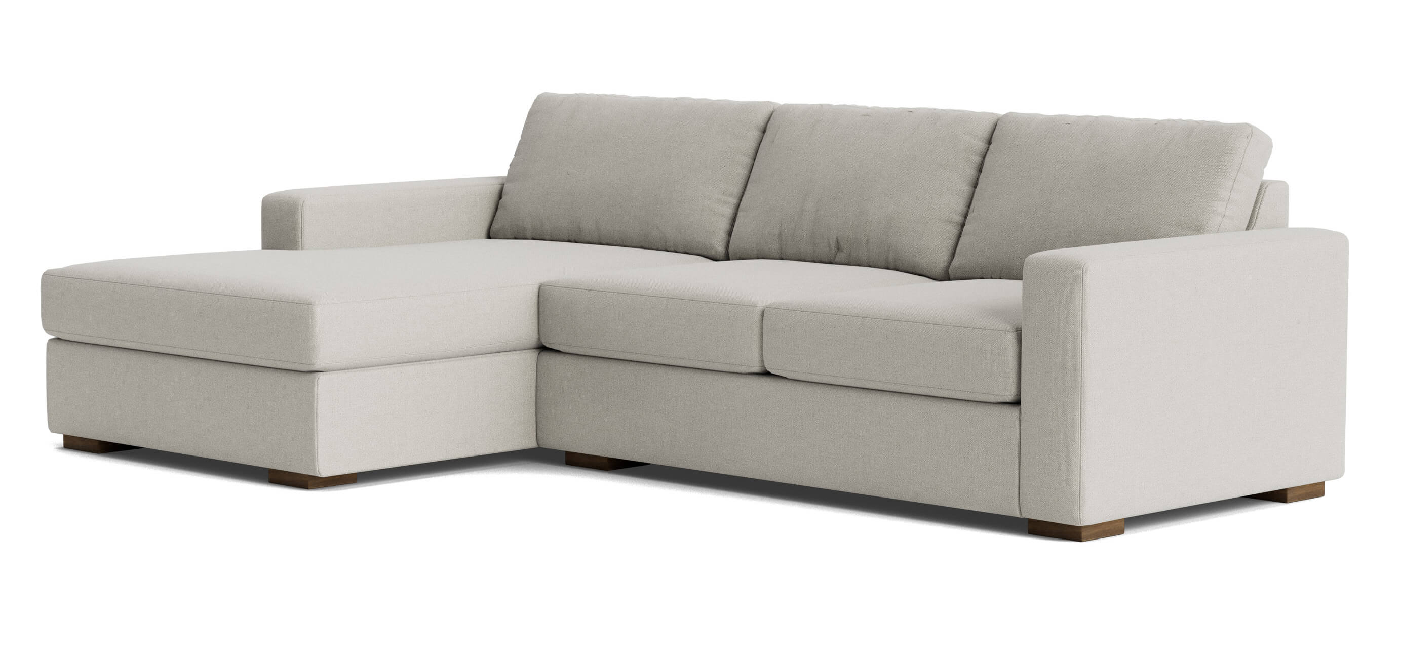 Rio Plush Chaise Sectional in Natural Latex