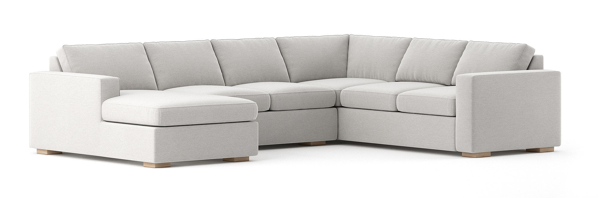 Rio Plush U Sectional in Natural Latex