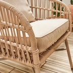 Vatuo Salon de jardin acier et cordes 4 places